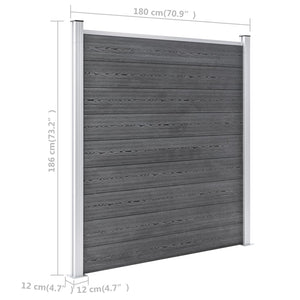 Πάνελ Περίφραξης Γκρι 353 x 186 εκ. από WPC - PAKOBAZAAR
