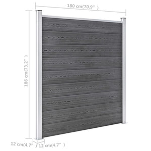 Πάνελ Περίφραξης Γκρι 1045 x 186 εκ. από WPC - PAKOBAZAAR