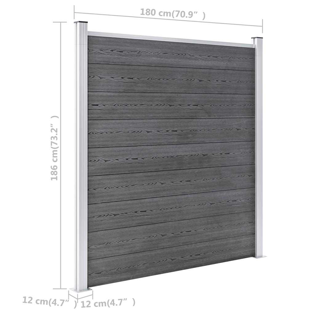 Πάνελ Περίφραξης Γκρι 1564 x 186 εκ. από WPC - PAKOBAZAAR