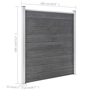 Πάνελ Περίφραξης Γκρι 1564 x 186 εκ. από WPC - PAKOBAZAAR
