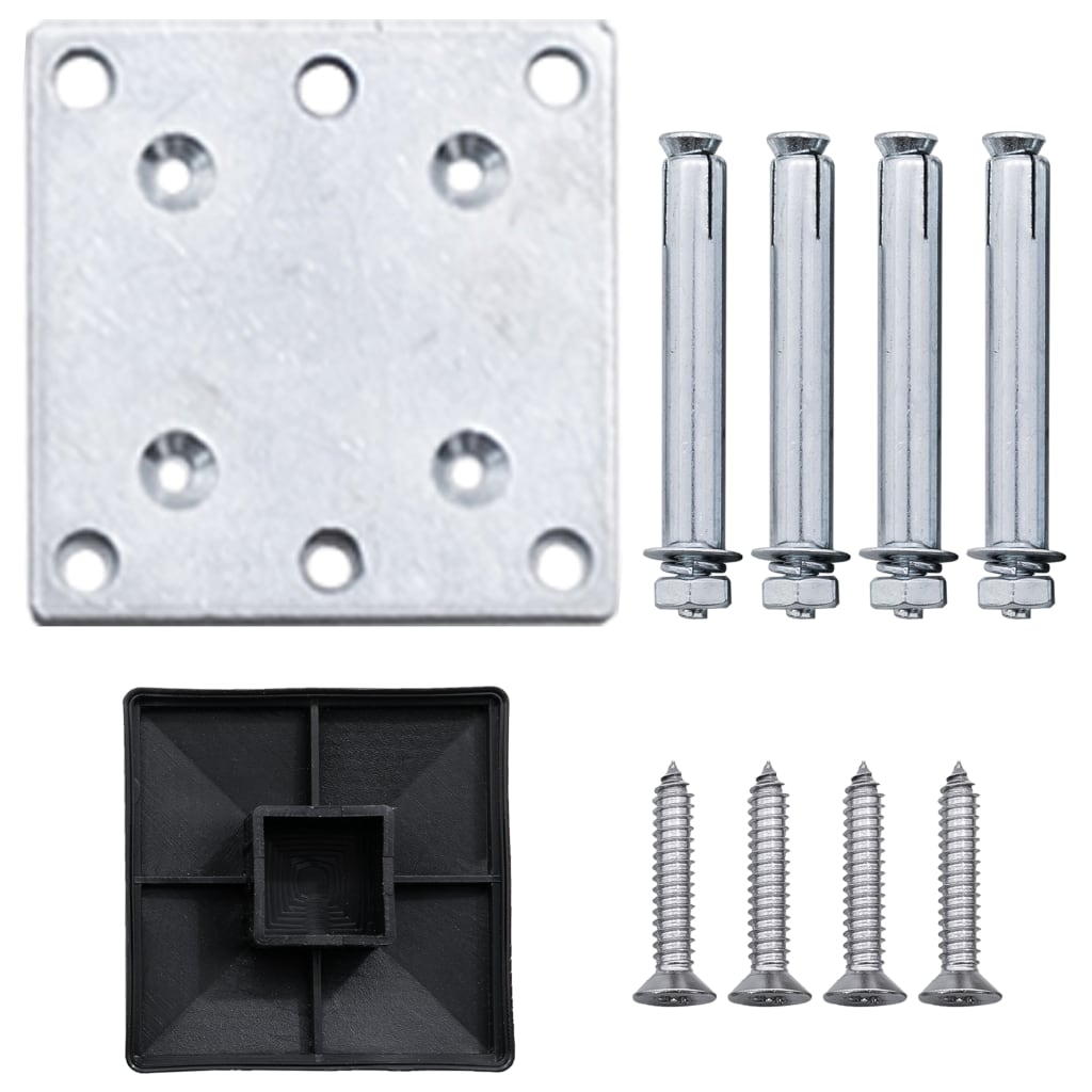 Πάνελ Περίφραξης 2 Τετράγωνα + 1 Κεκλιμένο Γκρι 446x186 εκ. WPC - PAKOBAZAAR