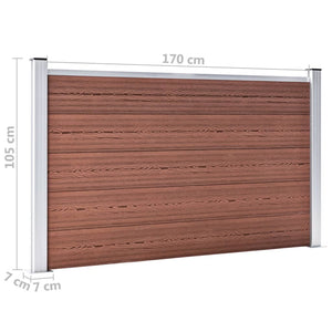 Πάνελ Περίφραξης Καφέ 526 x 106 εκ. από WPC - Pakobazaar