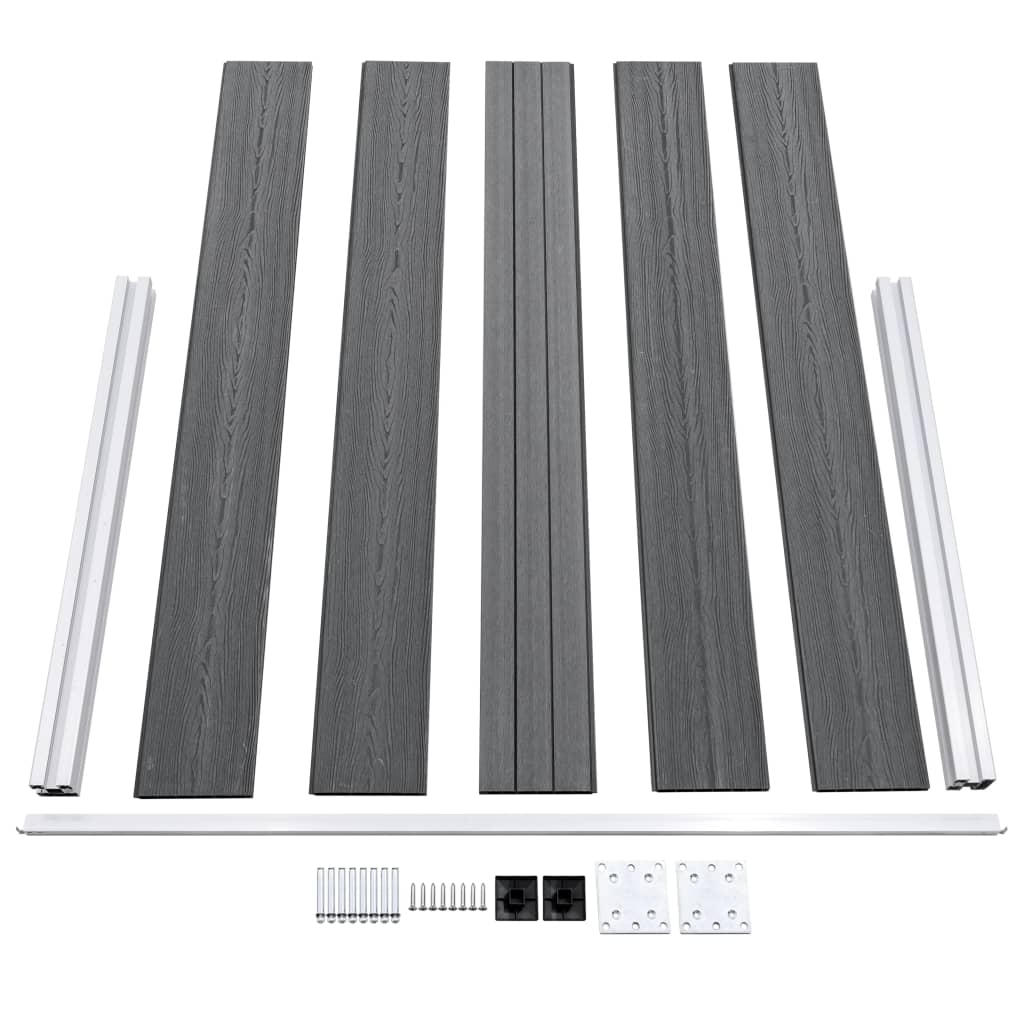 Πάνελ Περίφραξης Γκρι 353 x 106 εκ. από WPC - PAKOBAZAAR