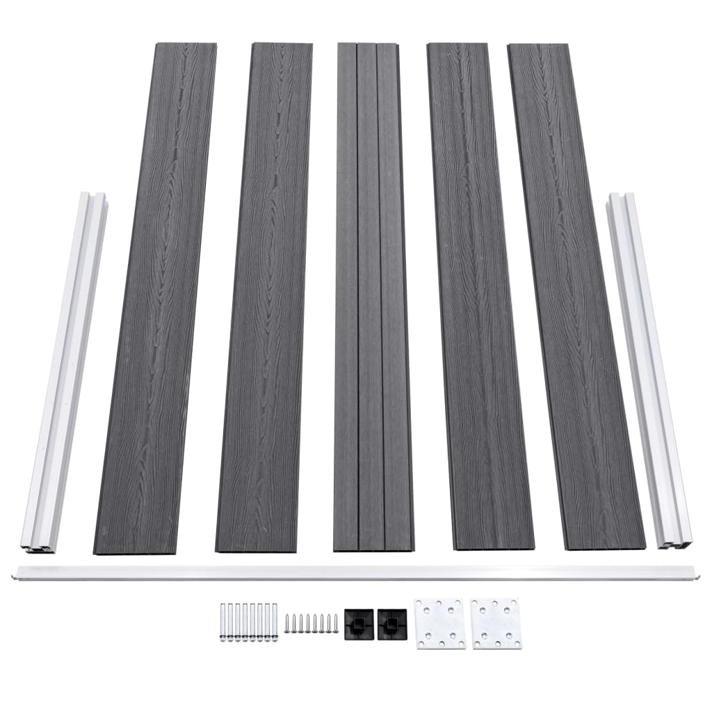 Πάνελ Περίφραξης Γκρι 526 x 106 εκ. από WPC - PAKOBAZAAR