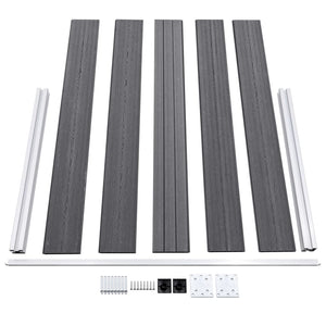 Πάνελ Περίφραξης Γκρι 526 x 106 εκ. από WPC - PAKOBAZAAR