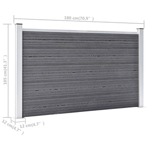 Πάνελ Περίφραξης Γκρι 526 x 106 εκ. από WPC - PAKOBAZAAR