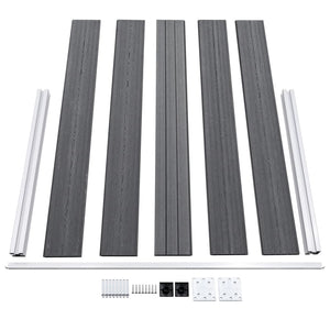 Πάνελ Περίφραξης Γκρι 872 x 106 εκ. από WPC - PAKOBAZAAR