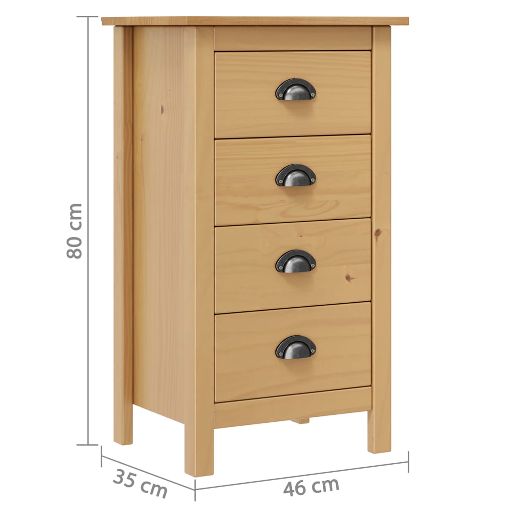 Μπουφές Hill 46 x 35 x 80 εκ. από Μασίφ Ξύλο Πεύκου - PAKOBAZAAR