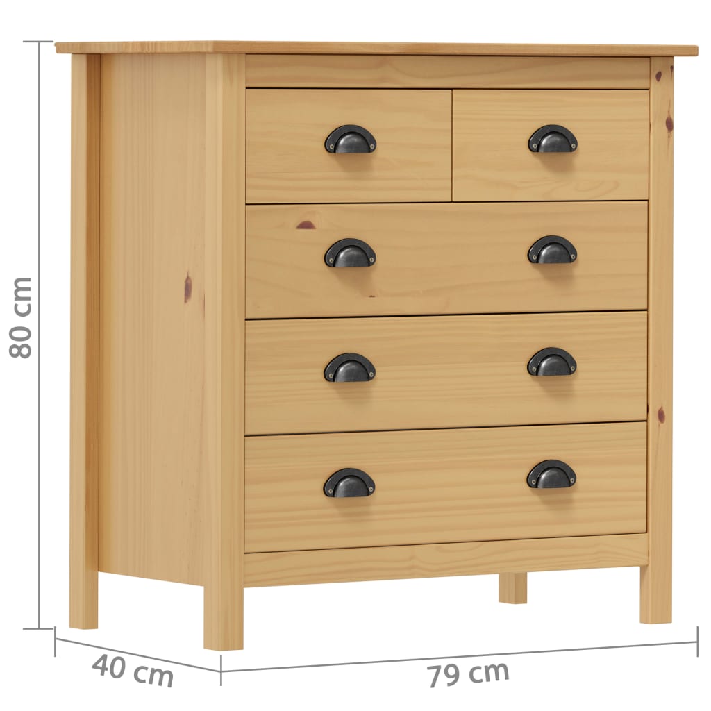 Μπουφές Hill 79 x 40 x 80 εκ. από Μασίφ Ξύλο Πεύκου - PAKOBAZAAR