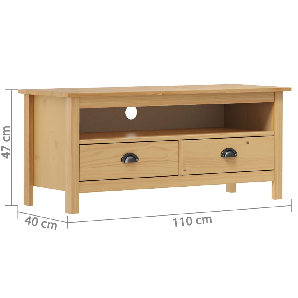 Έπιπλο Τηλεόρασης Hill Μελί 110x40x47 εκ. Ξύλο Πεύκου - PAKOBAZAAR
