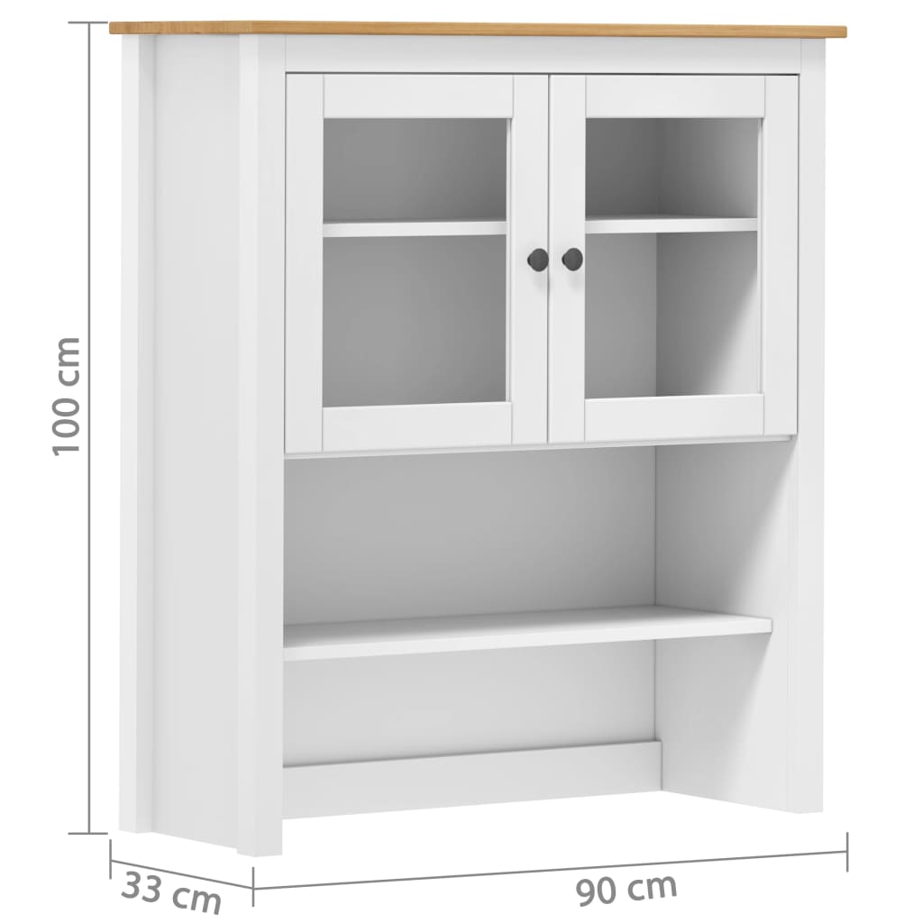 Επιφάνεια Μπουφέ Hill Λευκή 90x33x100 εκ. από Μασίφ Ξύλο Πεύκου - Pakobazaar