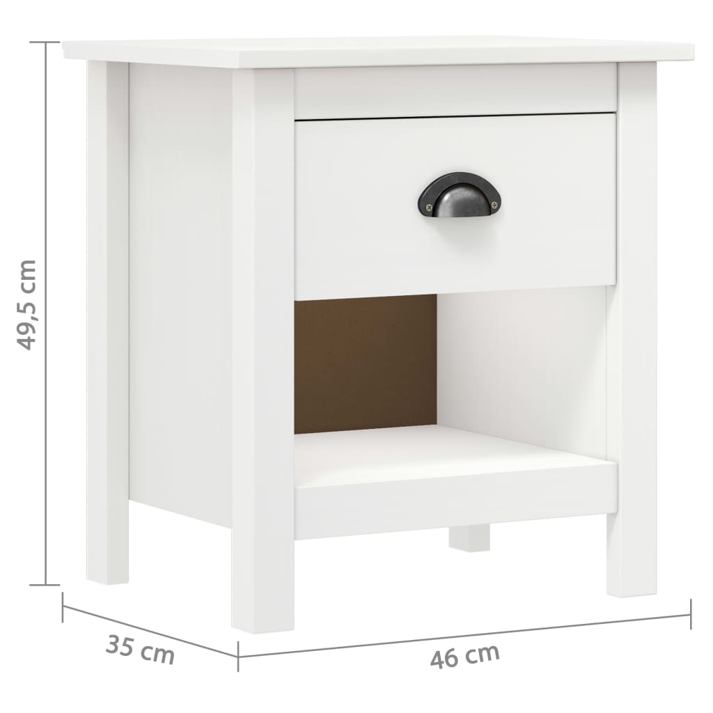 Κομοδίνο Hill 46 x 35 x 49,5 εκ. από Μασίφ Ξύλο Πεύκου