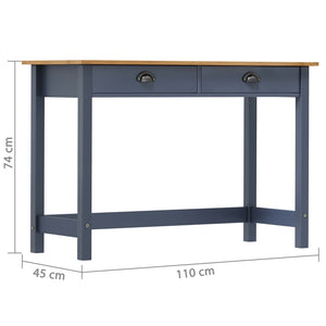Κονσόλα Hill Γκρι 2 Συρτάρια Γκρι 110x45x74εκ Μασίφ Ξύλο Πεύκου - Pakobazaar