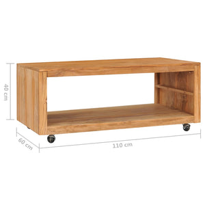 Τραπεζάκι Σαλονιού 110 x 60 x 40 εκ. από Μασίφ Ξύλο Teak - Pakobazaar