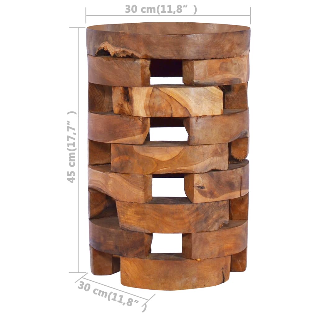 Κομοδίνο 30 x 30 x 45 εκ. από Μασίφ Ξύλο Teak - PAKOBAZAAR