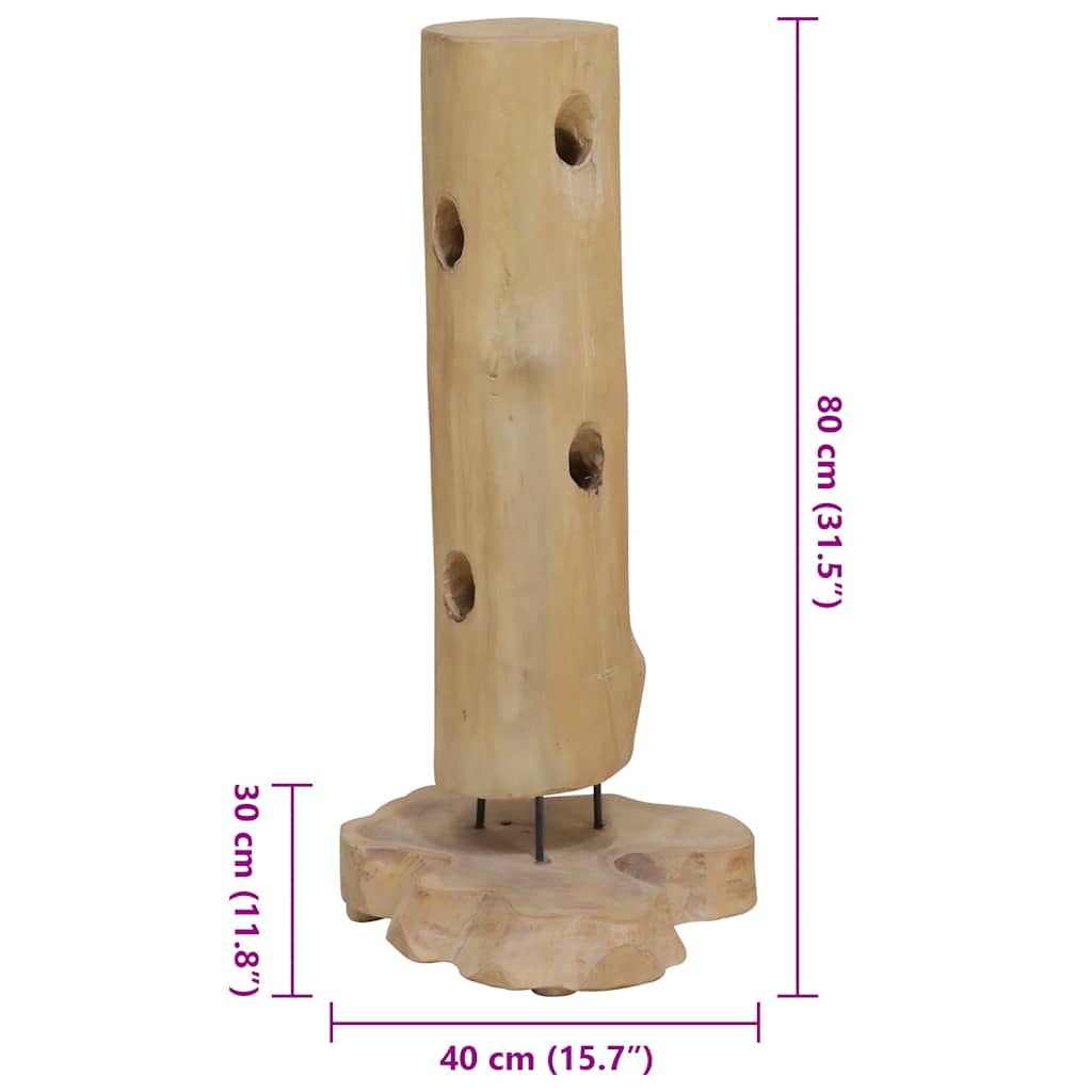 Κάβα Κρασιών για 8 Φιάλες 40x30x80 εκ. από Μασίφ Ξύλο Teak - PAKOBAZAAR