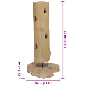 Κάβα Κρασιών για 8 Φιάλες 40x30x80 εκ. από Μασίφ Ξύλο Teak - PAKOBAZAAR