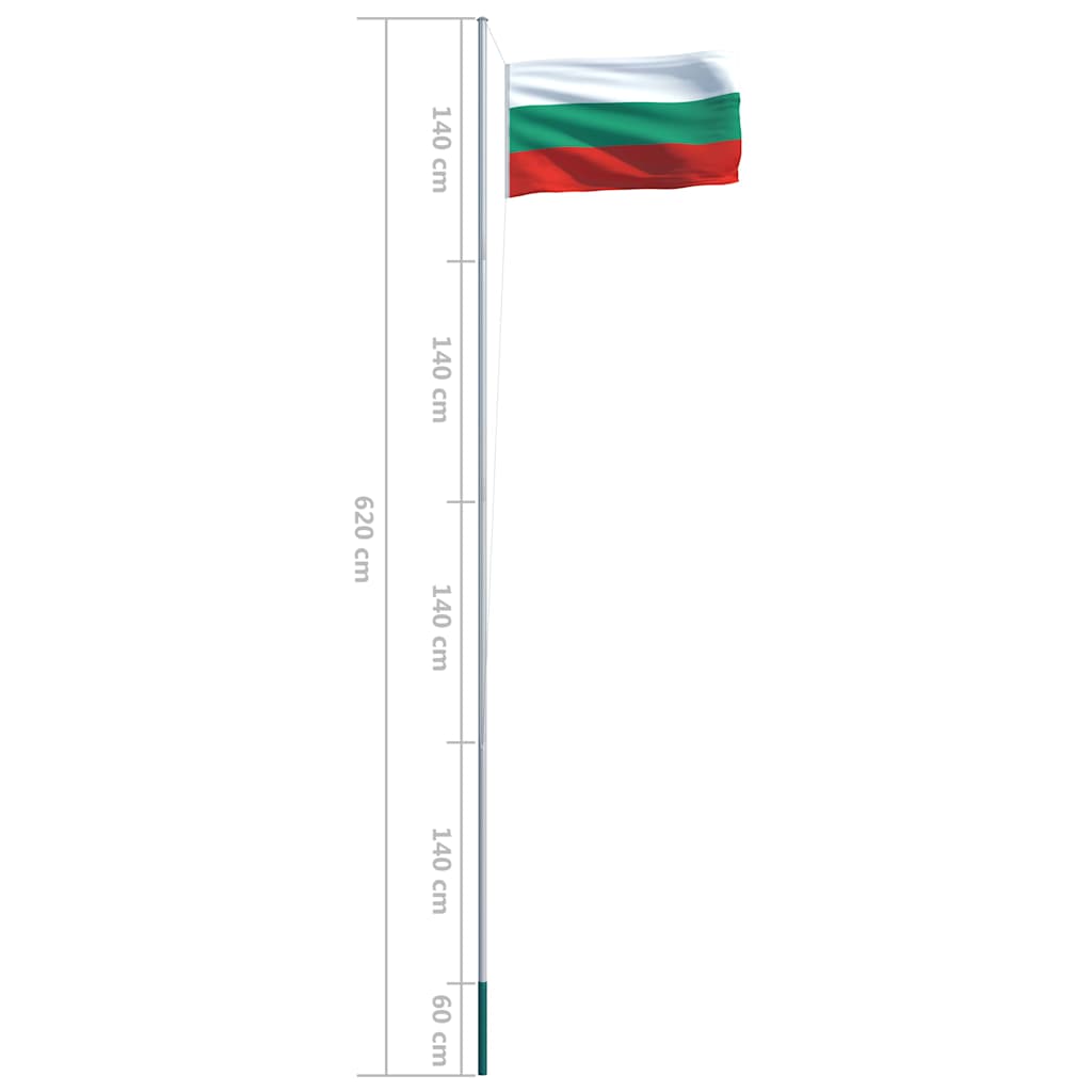 Σημαία Βουλγαρίας 6,2 μ. με Ιστό Αλουμινίου