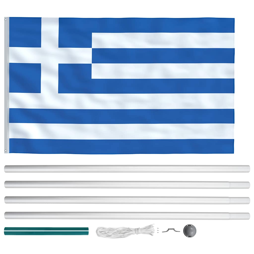 Σημαία Ελλάδας 6,2 μ. με Ιστό Αλουμινίου - Pakobazaar