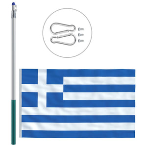 Σημαία Ελλάδας 6 μ. με Ιστό Αλουμινίου