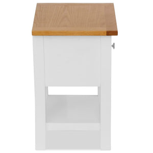 Κομοδίνα 2 τεμ. 36 x 30 x 47 εκ. από Μασίφ Ξύλο Δρυός - Pakobazaar