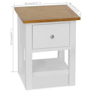 Κομοδίνα 2 τεμ. 36 x 30 x 47 εκ. από Μασίφ Ξύλο Δρυός - Pakobazaar