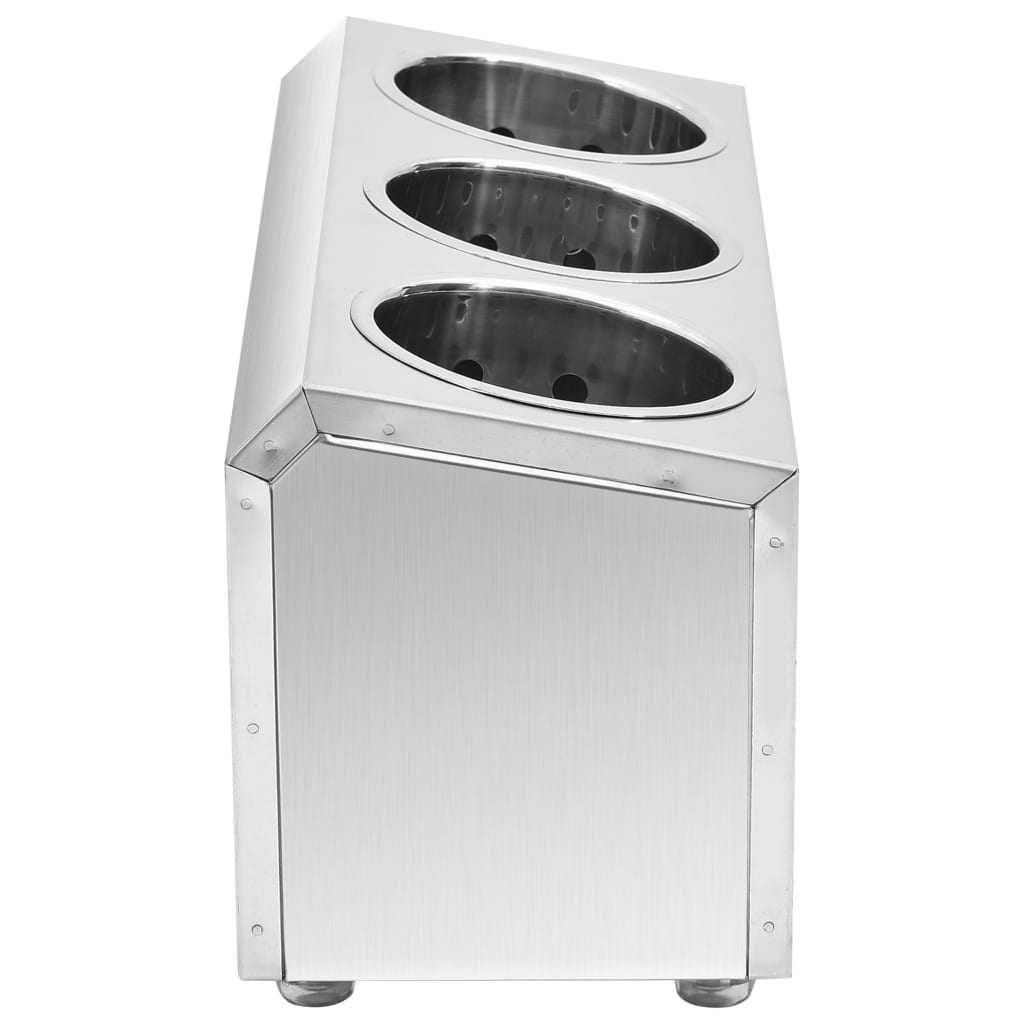 Βάση για Μαχαιροπίρουνα 3 Θέσεων Ορθογώνια από Ανοξ. Ατσάλι