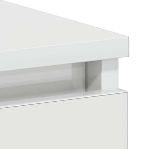 Γραφείο Γυαλιστερό Λευκό 90 x 45 x 76 εκ. από Επεξ. Ξύλο