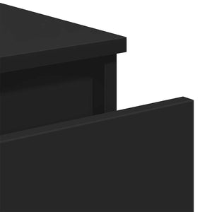Συρταριέρα Μαύρη 60x35x76 εκ. από Επεξεργασμένο Ξύλο
