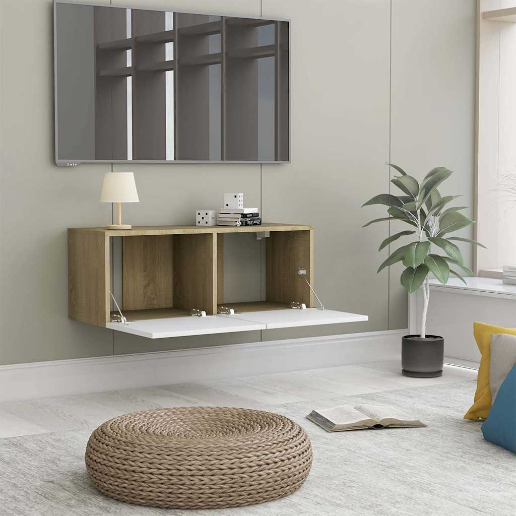 | Ντουλάπι TV | Λευκό 80 x 30 x 30 εκ Επεξεργασμένο ξύλο