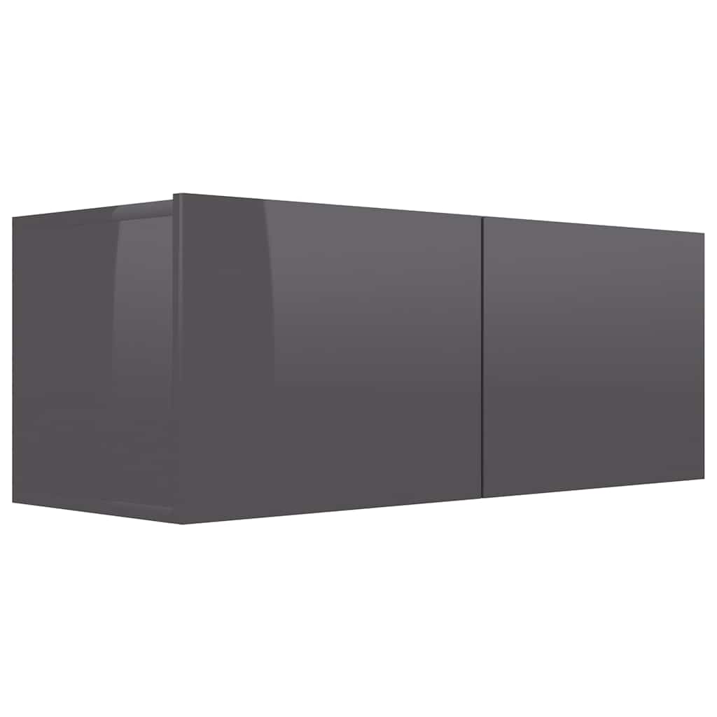 | Ντουλάπι TV | Γκρι 80 x 30 x 30 εκ Επεξεργασμένο ξύλο
