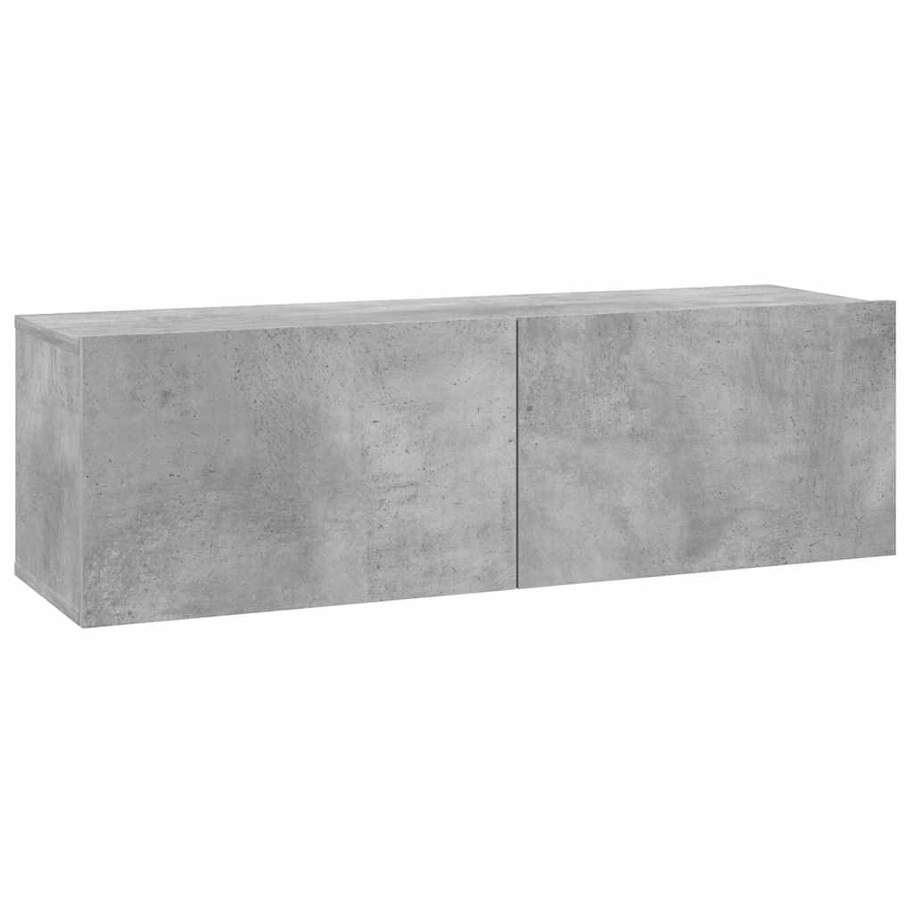 Έπιπλο Τηλεόρασης Γκρι Σκυροδέματος 100x30x30εκ. από Επεξ. Ξύλο - Pakobazaar