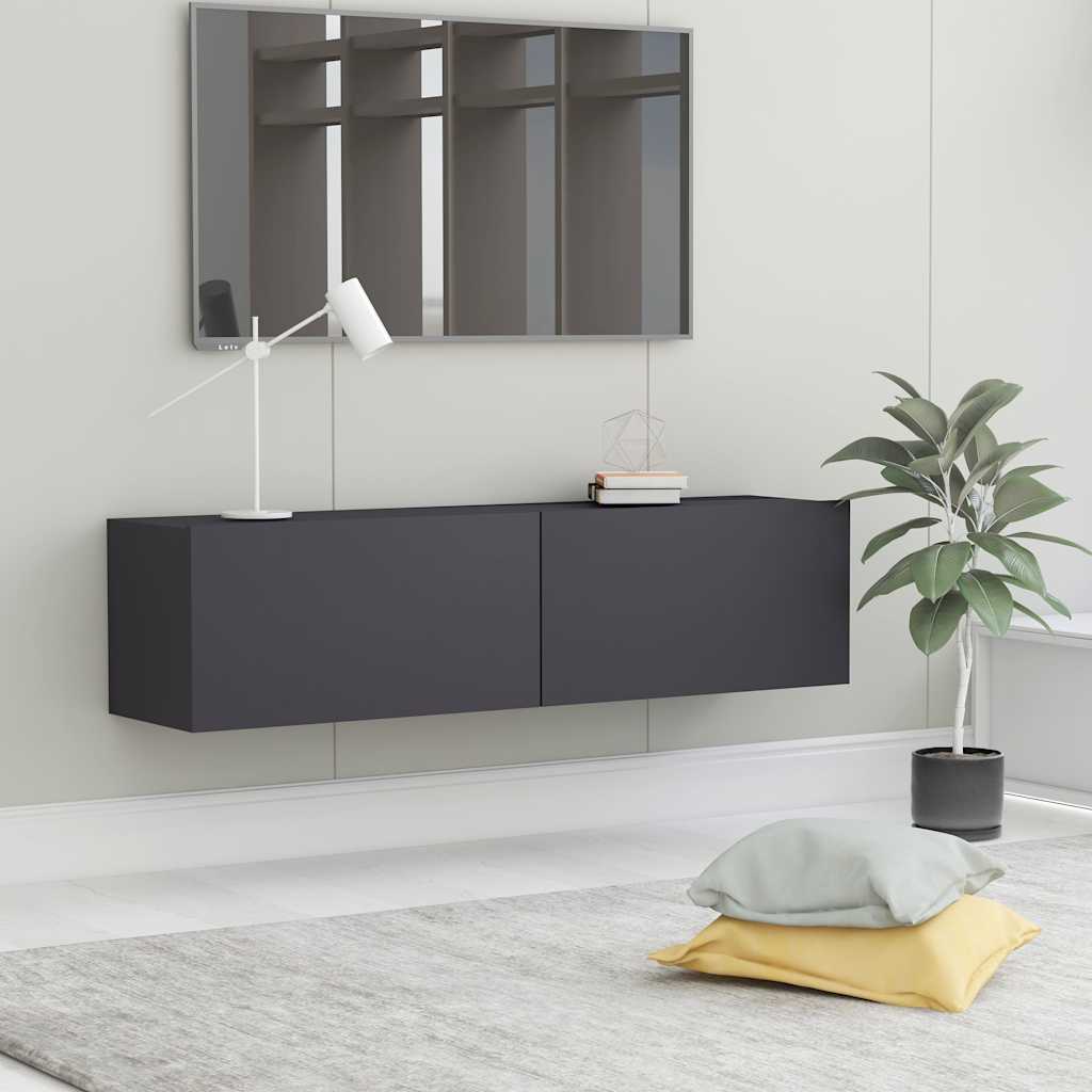 Έπιπλο Τηλεόρασης Γκρι 120 x 30 x 30 εκ. από Επεξ. Ξύλο