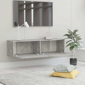 Έπιπλο Τηλεόρασης Γκρι Σκυροδέματος 120x30x30εκ. από Επεξ. Ξύλο - Pakobazaar