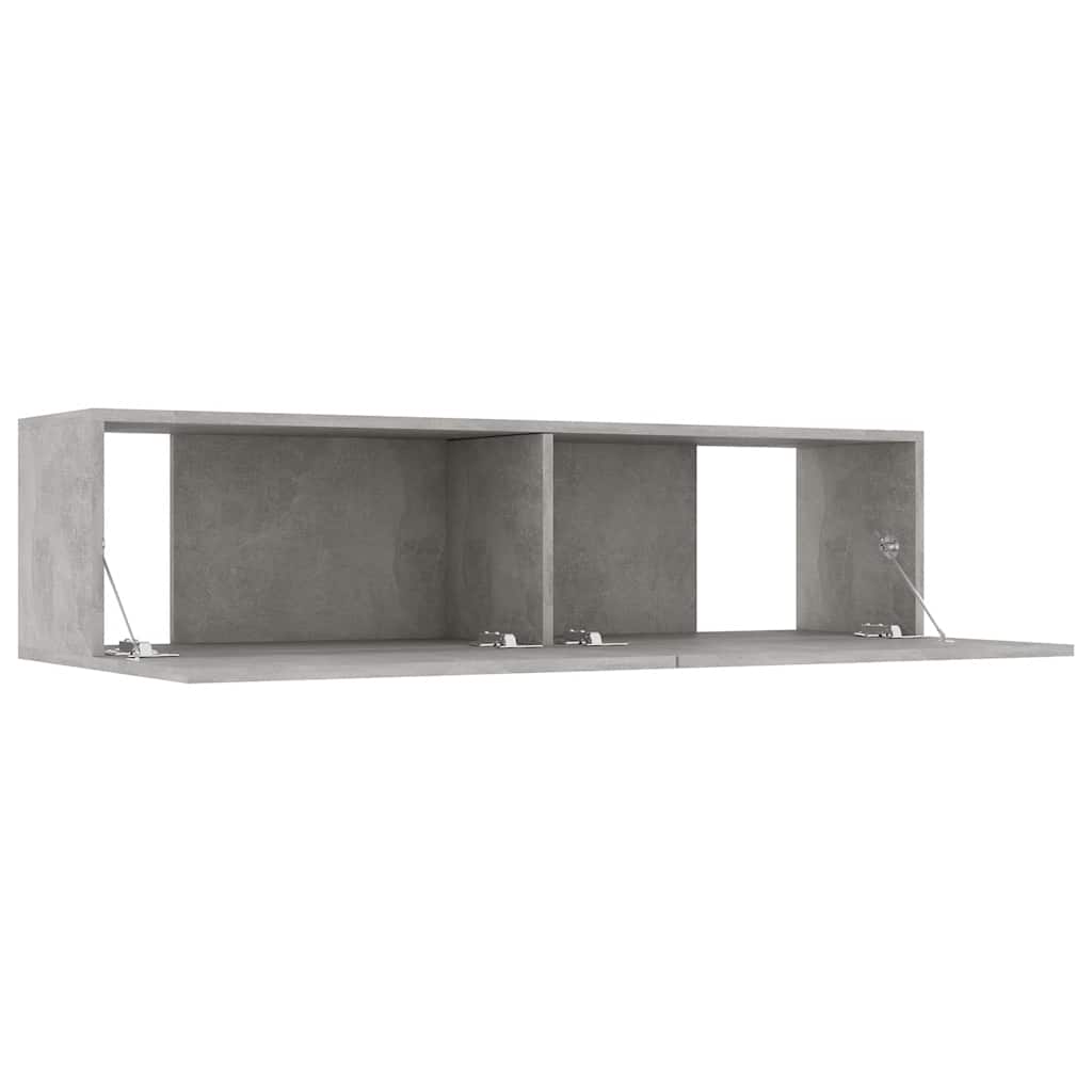 Έπιπλο Τηλεόρασης Γκρι Σκυροδέματος 120x30x30εκ. από Επεξ. Ξύλο - Pakobazaar