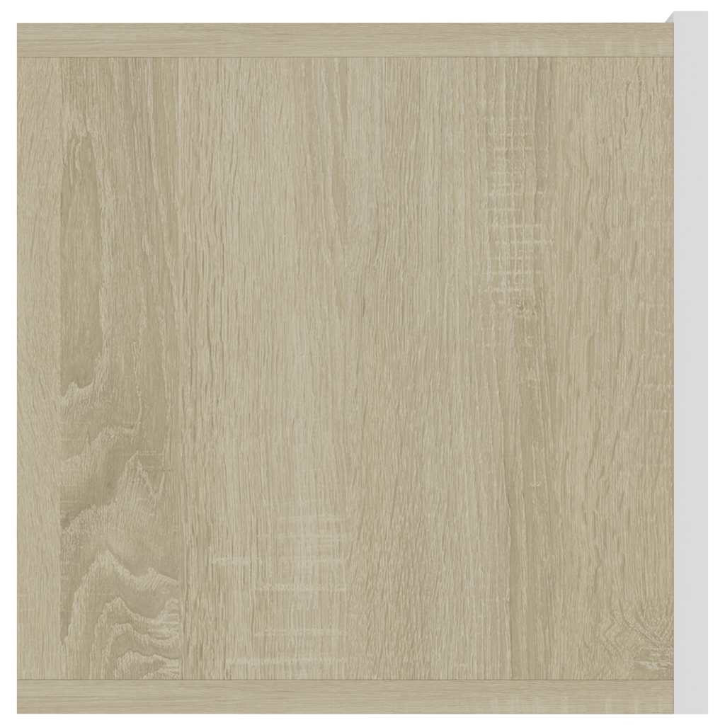 Έπιπλο Τηλεόρασης Λευκό/Sonoma Δρυς 120x30x30εκ. από Επεξ. Ξύλο