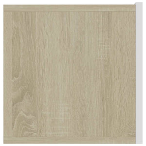 Έπιπλο Τηλεόρασης Λευκό/Sonoma Δρυς 120x30x30εκ. από Επεξ. Ξύλο