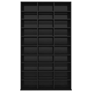 Έπιπλο για CD Γυαλ. Μαύρο 102x23x177,5εκ από Επεξεργασμένο Ξύλο
