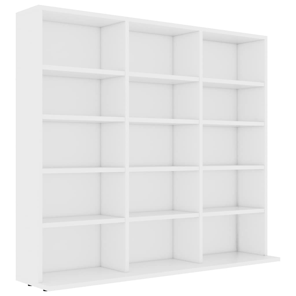 Έπιπλο για CD Λευκό 100 x 23 x 89,5 εκ. από Επεξ. Ξύλο