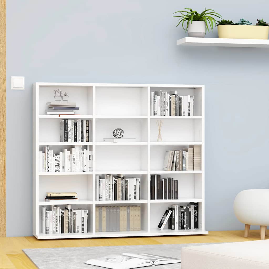 Έπιπλο για CD Λευκό 100 x 23 x 89,5 εκ. από Επεξ. Ξύλο