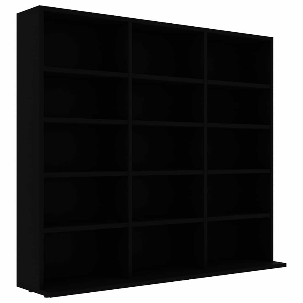 Έπιπλο για CD Μαύρο 100 x 23 x 89,5 εκ. από Επεξ. Ξύλο