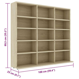 Έπιπλο για CD Χρώμα Sonoma Δρυς 100x23x89,5 εκ. από Επεξ. Ξύλο