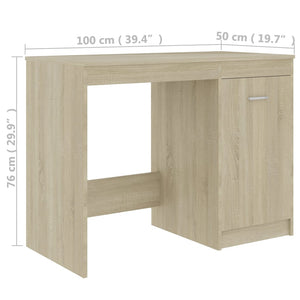 Γραφείο Χρώμα Sonoma Δρυς 100 x 50 x 76 εκ. από Επεξ. Ξύλο