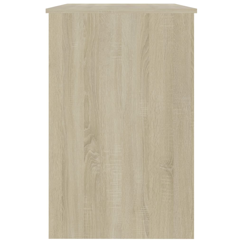 Γραφείο Λευκό / Sonoma Δρυς 100 x 50 x 76 εκ. από Μοριοσανίδα