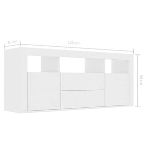 Έπιπλο Τηλεόρασης Λευκό 120 x 30 x 50 εκ. από Μοριοσανίδα