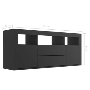 Έπιπλο Τηλεόρασης Μαύρο 120 x 30 x 50 εκ. από Μοριοσανίδα