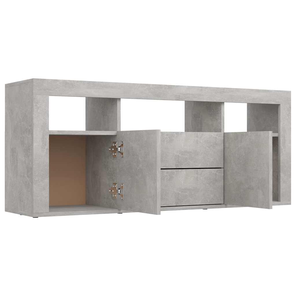 Έπιπλο Τηλεόρασης Γκρι Σκυροδέματος 120x30x50 εκ. Μοριοσανίδα