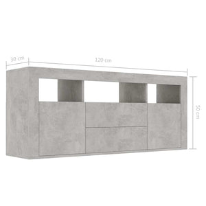 Έπιπλο Τηλεόρασης Γκρι Σκυροδέματος 120x30x50 εκ. Μοριοσανίδα