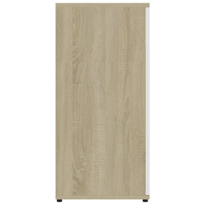 Ντουλάπι με Συρτάρι Λευκό/Sonoma Δρυς 80x36x75 εκ. Επεξ. Ξύλο