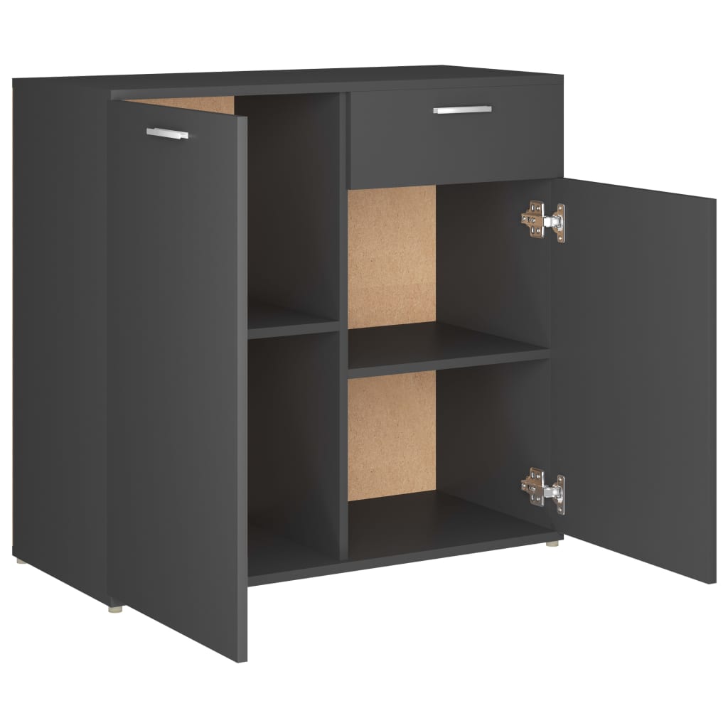 Ντουλάπι με Συρτάρι Γκρι 80 x 36 x 75 εκ. από Μοριοσανίδα